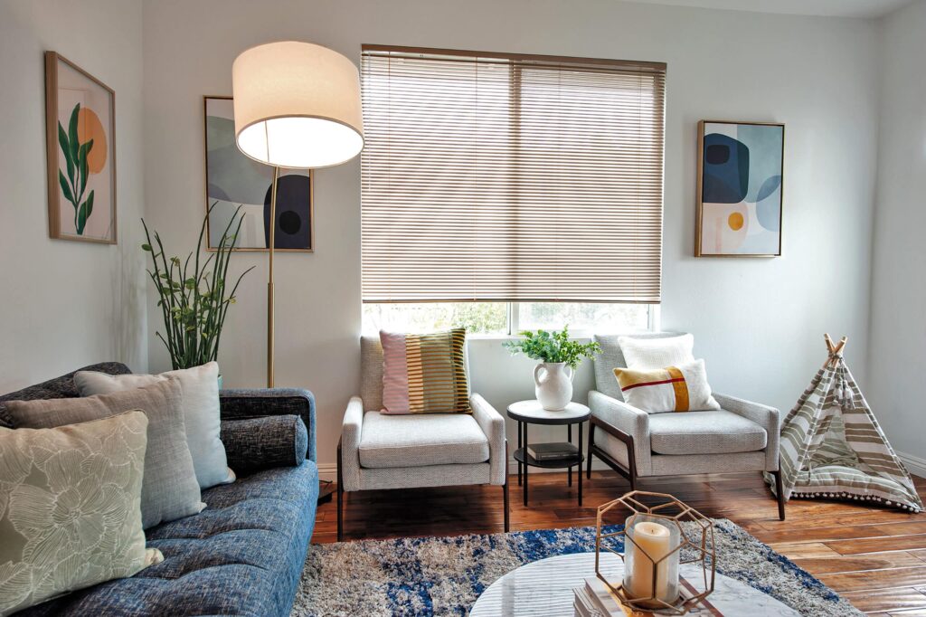Norman Aluminum Blinds Living Room scaled
