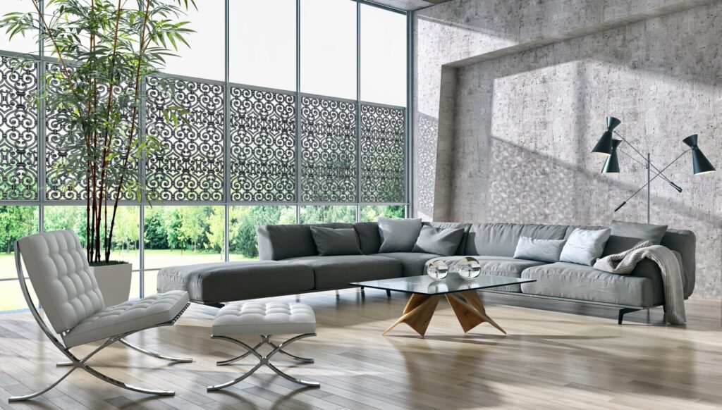 Tableaux Decorative Grille Faux Iron Modern Room scaled