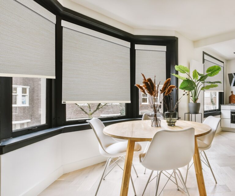 Roman Shades for Bay Windows in North Canton | Custom Fit Experts